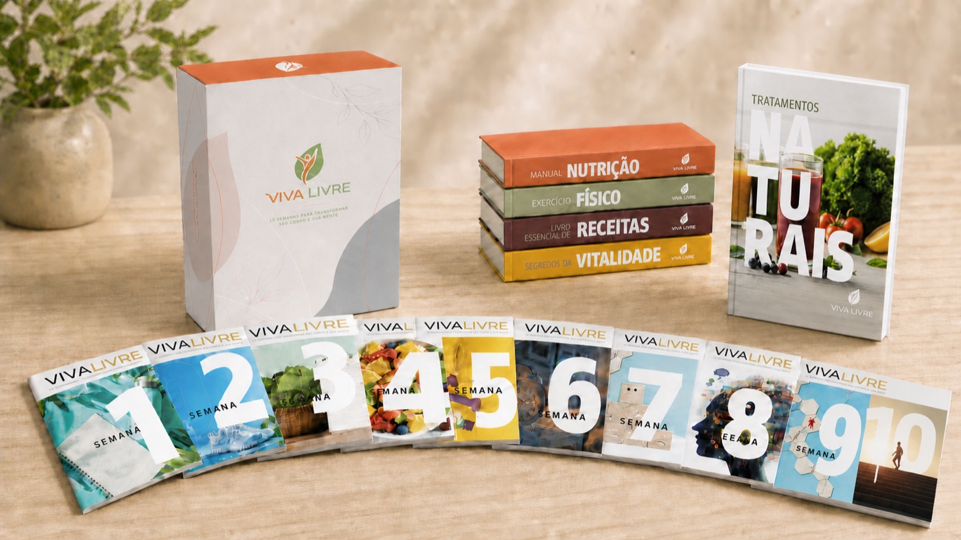 Coleção completa do Viva Livre — caixa premium, 5 livros e 10 fascículos semanais